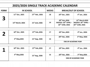 20252026 Academic Calendar For Second Cycle Institutions