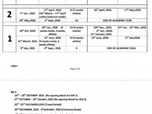GES 2025-2026 Transitional Academic Calendar