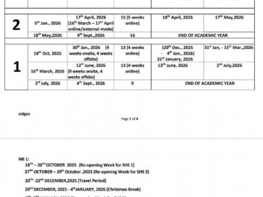 GES 2025-2026 Transitional Academic Calendar